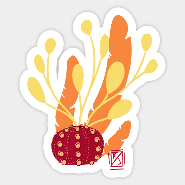 Dried Urchin and Seaweed Sticker by Pastel.Punkk